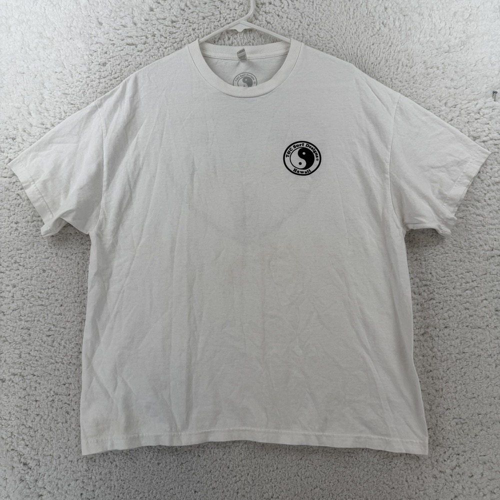 T&C Surf Designs Shirt Mens XL White Aloha State Hawaii Yin Yang Graphic Tee